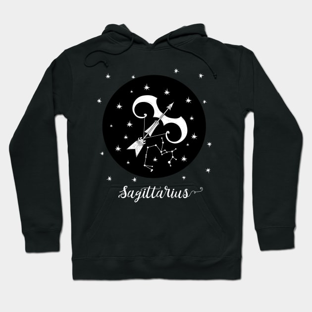 Sagittarius Zodiac Sign Constellation Hoodie by letnothingstopyou